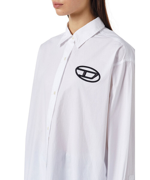 DIESEL(ディーゼル)の「レディース 長袖 シンプル シャツ オーバーフィット(シャツ/ブラウス・レディース・ホワイト/ブラック・SMALL/MEDIUM/X-SMALL/XX-SMALL)」の15枚目の写真