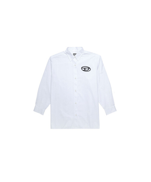 DIESEL(ディーゼル)の「レディース 長袖 シンプル シャツ オーバーフィット(シャツ/ブラウス・レディース・ホワイト/ブラック・SMALL/MEDIUM/X-SMALL/XX-SMALL)」の13枚目の写真