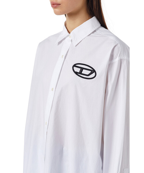 DIESEL(ディーゼル)の「レディース 長袖 シンプル シャツ オーバーフィット(シャツ/ブラウス・レディース・ホワイト/ブラック・SMALL/MEDIUM/X-SMALL/XX-SMALL)」の18枚目の写真