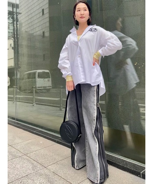 DIESEL(ディーゼル)の「レディース 長袖 シンプル シャツ オーバーフィット(シャツ/ブラウス・レディース・ホワイト/ブラック・SMALL/MEDIUM/X-SMALL/XX-SMALL)」の10枚目の写真