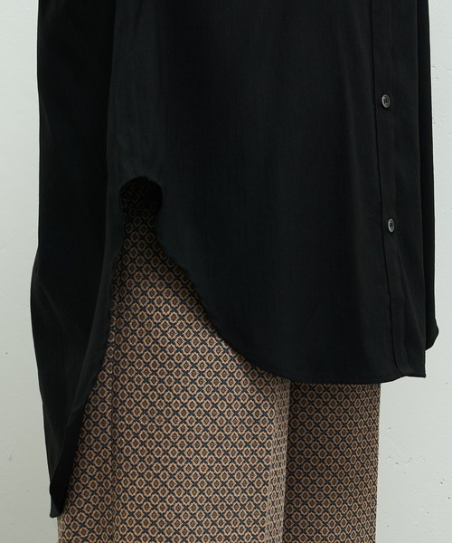 Lui's（ルイス）の「ドビー織ギャザースリーブブラウス（シャツ/ブラウス・レディース・ホワイト/ブラック/ブルーグレー・FREE）」の15枚目の写真