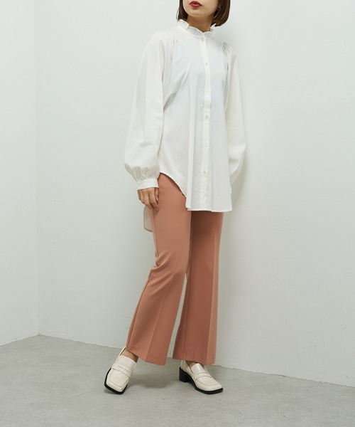 Lui's（ルイス）の「ドビー織ギャザースリーブブラウス（シャツ/ブラウス・レディース・ホワイト/ブラック/ブルーグレー・FREE）」の20枚目の写真