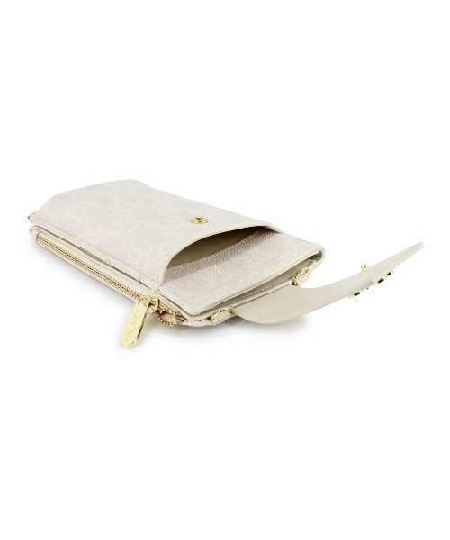 ROYAL PARTY(ロイヤルパーティー)の「ROYAL PARTY(ロイヤルパーティー) スマホショルダー モノグラム RPT-B043 レディース バッグ かばん ブランド(ショルダーバッグ・レディース・ベージュ/ブラック・FREE)」の6枚目の写真