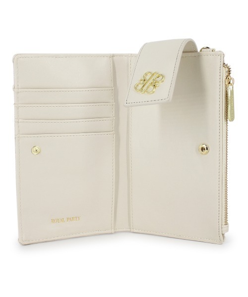 ROYAL PARTY(ロイヤルパーティー)の「ROYAL PARTY(ロイヤルパーティー) スマホショルダー モノグラム RPT-B043 レディース バッグ かばん ブランド(ショルダーバッグ・レディース・ベージュ/ブラック・FREE)」の8枚目の写真