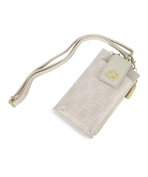 ROYAL PARTY(ロイヤルパーティー)の「ROYAL PARTY(ロイヤルパーティー) スマホショルダー モノグラム RPT-B043 レディース バッグ かばん ブランド(ショルダーバッグ・レディース・ベージュ/ブラック・FREE)」の9枚目の写真