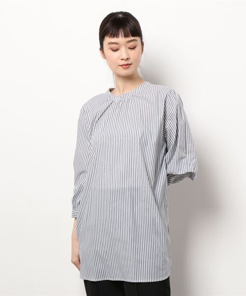 PICCIN(ピッチン)の「マルチWAYストライプブラウス(シャツ/ブラウス・レディース・ネイビー・M/L)」の2枚目の写真