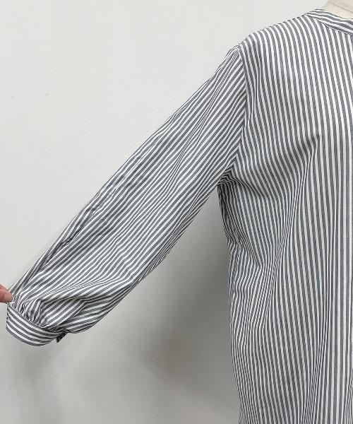 PICCIN(ピッチン)の「マルチWAYストライプブラウス(シャツ/ブラウス・レディース・ネイビー・M/L)」の12枚目の写真