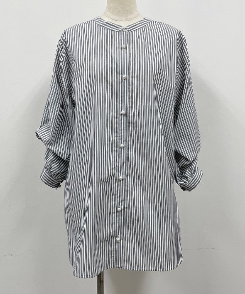 PICCIN(ピッチン)の「マルチWAYストライプブラウス(シャツ/ブラウス・レディース・ネイビー・M/L)」の5枚目の写真