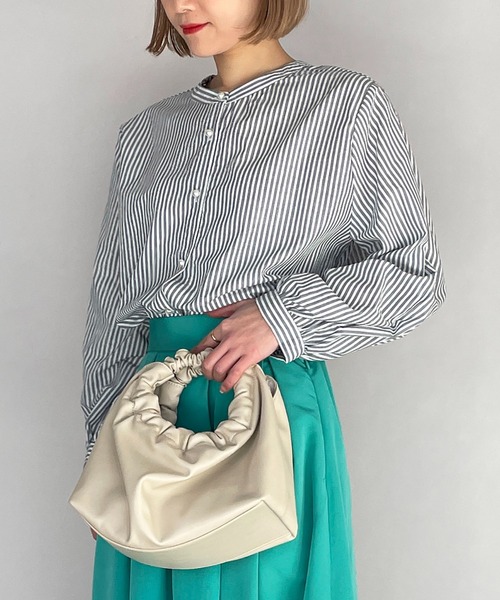 PICCIN(ピッチン)の「マルチWAYストライプブラウス(シャツ/ブラウス・レディース・ネイビー・M/L)」の18枚目の写真