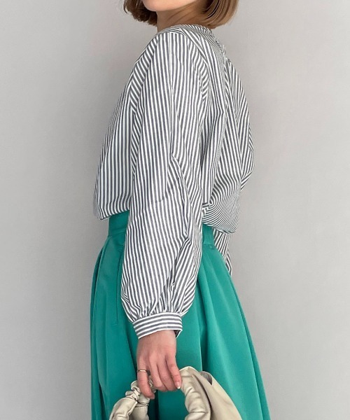 PICCIN(ピッチン)の「マルチWAYストライプブラウス(シャツ/ブラウス・レディース・ネイビー・M/L)」の20枚目の写真