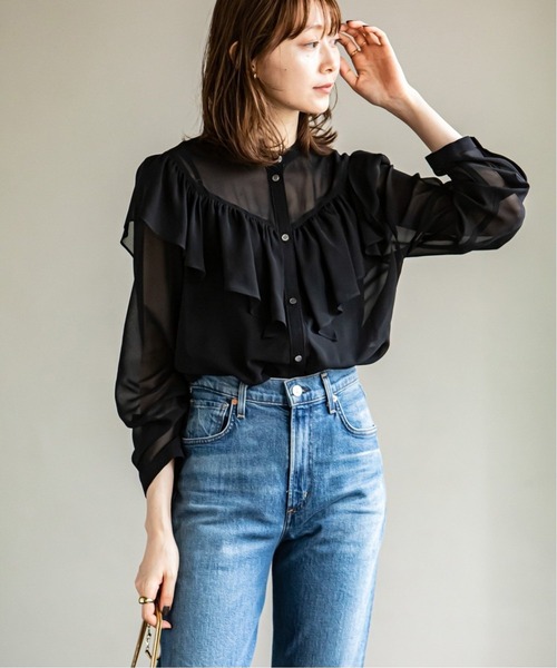 Noble（ノーブル）の「《追加3》シフォンクラシックフリルブラウス
