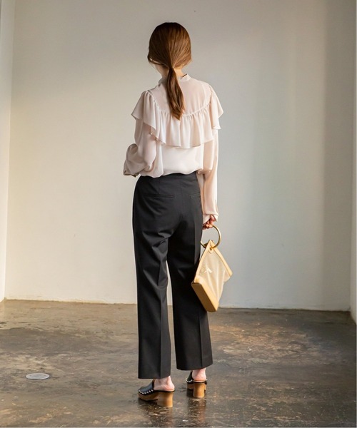 1度着用のみ美品】 ノーブル シフォンクラシックフリルブラウス 近年