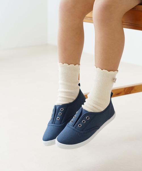 welleg（ウェレッグ）の「インナーバンド スニーカー（スニーカー・キッズ・ベージュ/ラベンダー/ライトブルー/ホワイト/ブラック/ネイビー・20.0cm/15.0cm/16.0cm/18.0cm/17.0cm/24.0cm/21.0cm/19.0cm/23.0cm/22.0cm）」の5枚目の写真