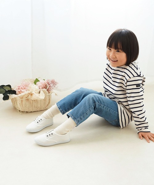 welleg（ウェレッグ）の「インナーバンド スニーカー（スニーカー・キッズ・ベージュ/ラベンダー/ライトブルー/ホワイト/ブラック/ネイビー・20.0cm/15.0cm/16.0cm/18.0cm/17.0cm/24.0cm/21.0cm/19.0cm/23.0cm/22.0cm）」の7枚目の写真