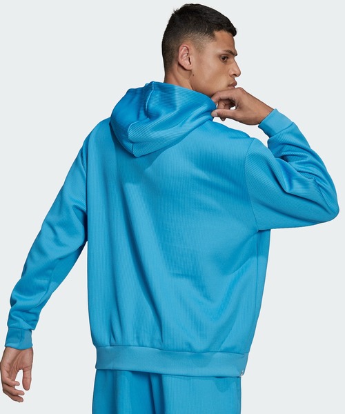 adidas（アディダス）の「アディカラー トレフォイル プリセ パーカー / アディダスオリジナルス（パーカー・メンズ・ブラック/スカイブルー・SMALL/MEDIUM/LARGE/X-LARGE/XX-LARGE/X-SMALL/XXX-LARGE）」の10枚目の写真