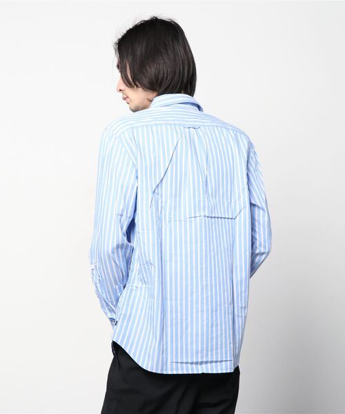 SCOTCH&SODA(スコッチアンドソーダ)の「ストライプ コットンシャツ【166578】(シャツ/ブラウス・メンズ・グリーン系その他/ブルー系その他/レッド系その他・MEDIUM/LARGE/SMALL)」の5枚目の写真