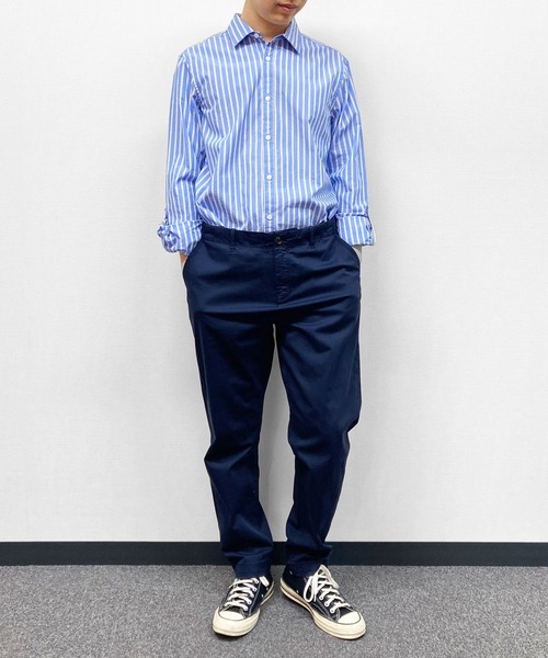 SCOTCH&SODA(スコッチアンドソーダ)の「ストライプ コットンシャツ【166578】(シャツ/ブラウス・メンズ・グリーン系その他/ブルー系その他/レッド系その他・MEDIUM/LARGE/SMALL)」の14枚目の写真