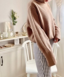 brushed turtle knit / ブラッシュドタートルニット