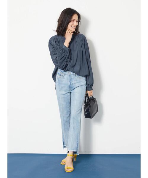 AMERICAN HOLIC（アメリカンホリック）の「ボリュームスリーブブラウス（シャツ/ブラウス・レディース・キャメル/ネイビー/アイボリー/カーキ・L/M）」の19枚目の写真