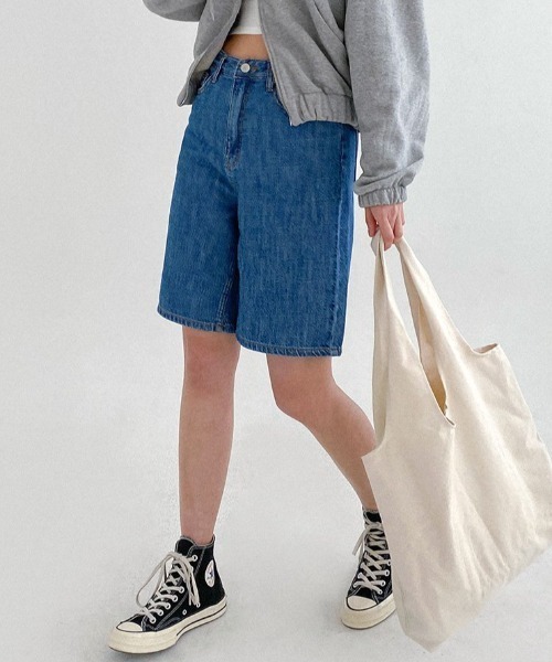 【muahmuah】★人気商品★ワイド デニム パンツ muah muah/ムーアムーア』WIDE COTTON DENIM PANTS/ワイド