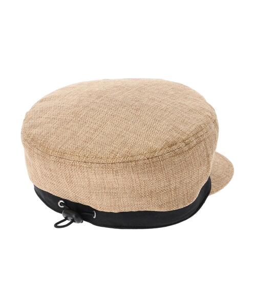 Green　Parks（グリーンパークス）の「・コカゲル ナチュライクマリンキャスケット＊（キャップ・レディース・ブラック/ベージュ・FREE）」の3枚目の写真