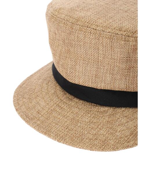 Green　Parks（グリーンパークス）の「・コカゲル ナチュライクマリンキャスケット＊（キャップ・レディース・ブラック/ベージュ・FREE）」の8枚目の写真