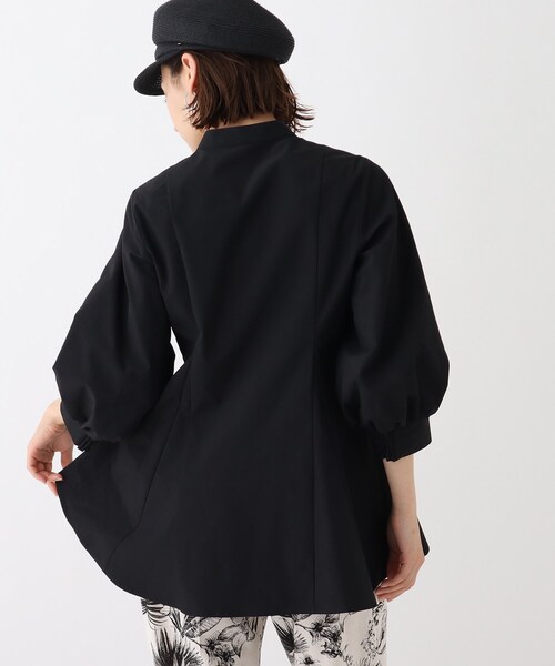 OPAQUE.CLIP(オペークドットクリップ)の「◆【C】シャーリングペプラムブラウス(シャツ/ブラウス・レディース・ブラック/ホワイト系/ライトブルー/ベージュ・34/38/42/36)」の11枚目の写真