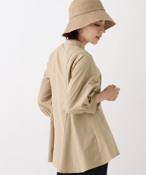 OPAQUE.CLIP(オペークドットクリップ)の「◆【C】シャーリングペプラムブラウス(シャツ/ブラウス・レディース・ブラック/ホワイト系/ライトブルー/ベージュ・34/38/42/36)」の16枚目の写真