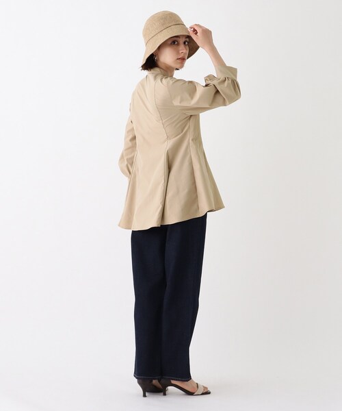 OPAQUE.CLIP(オペークドットクリップ)の「◆【C】シャーリングペプラムブラウス(シャツ/ブラウス・レディース・ブラック/ホワイト系/ライトブルー/ベージュ・34/38/42/36)」の17枚目の写真