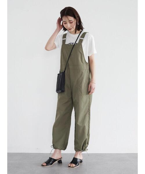 Green Parks(グリーンパークス)の「二段カレッジロゴTシャツ(Tシャツ/カットソー・レディース・オフホワイト/チャコールグレー/サックスブルー・FREE)」の5枚目の写真