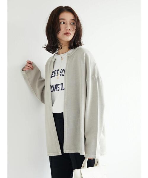 Green Parks(グリーンパークス)の「二段カレッジロゴTシャツ(Tシャツ/カットソー・レディース・オフホワイト/チャコールグレー/サックスブルー・FREE)」の18枚目の写真