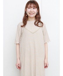 ehka sopo | シャーリングチェックブラウス(シャツ/ブラウス)