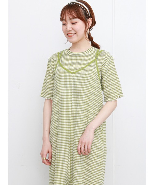 ehka sopo（エヘカソポ）の「シャーリングチェックブラウス（シャツ/ブラウス・レディース・ブラック/ベージュ/グリーン・ﾌﾘ-）」の3枚目の写真