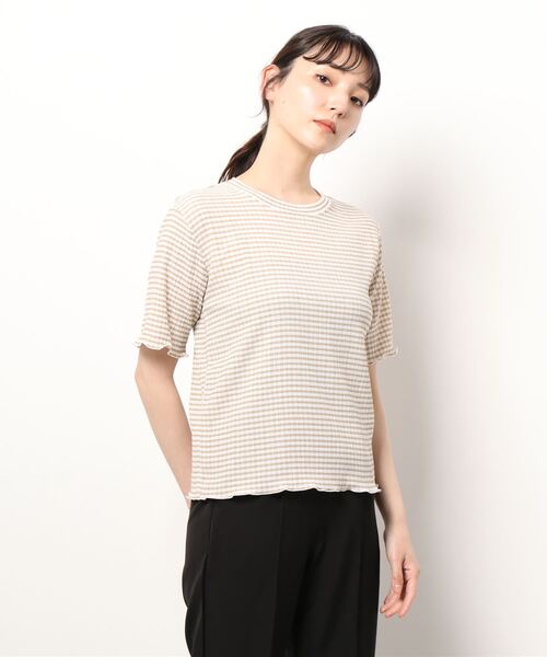 ehka sopo（エヘカソポ）の「シャーリングチェックブラウス（シャツ/ブラウス・レディース・ブラック/ベージュ/グリーン・ﾌﾘ-）」の7枚目の写真