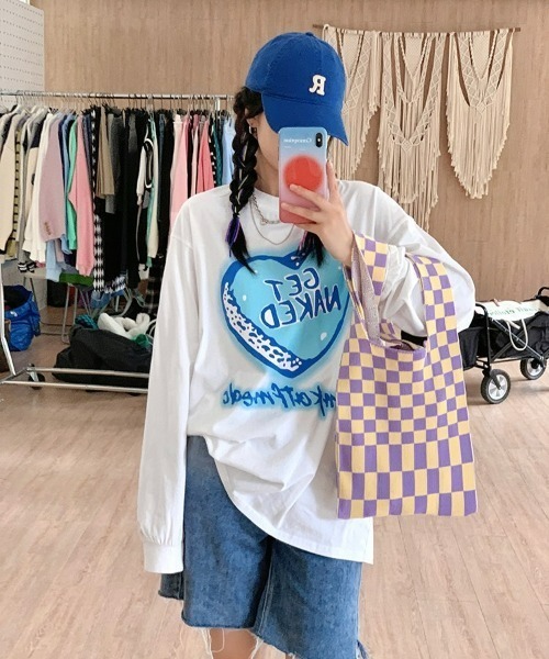 sakishimatokyo(サキシマトーキョー)の「チェッカーハンドバッグ(トートバッグ・レディース・ブラック/パープル/グリーン・FREE)」の5枚目の写真