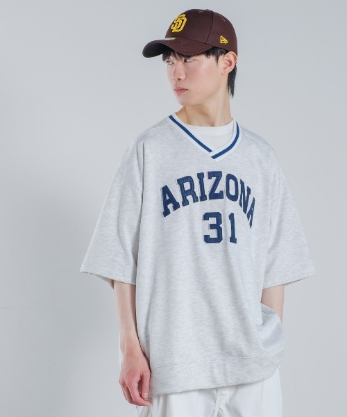 improves(インプローブス)の「スウェット ロゴワッペン オーバーサイズ Vネック Tシャツ(Tシャツ/カットソー・メンズ・アッシュ/グリーン/ダークブルー・MEDIUM/LARGE)」の10枚目の写真