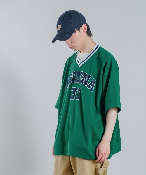 improves(インプローブス)の「スウェット ロゴワッペン オーバーサイズ Vネック Tシャツ(Tシャツ/カットソー・メンズ・アッシュ/グリーン/ダークブルー・MEDIUM/LARGE)」の16枚目の写真