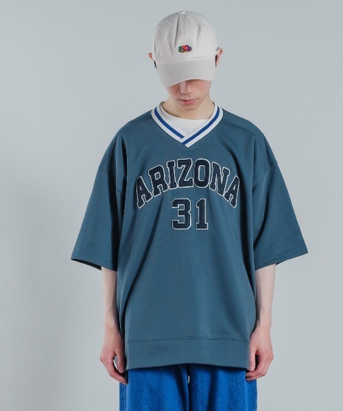 improves(インプローブス)の「スウェット ロゴワッペン オーバーサイズ Vネック Tシャツ(Tシャツ/カットソー・メンズ・アッシュ/グリーン/ダークブルー・MEDIUM/LARGE)」の11枚目の写真