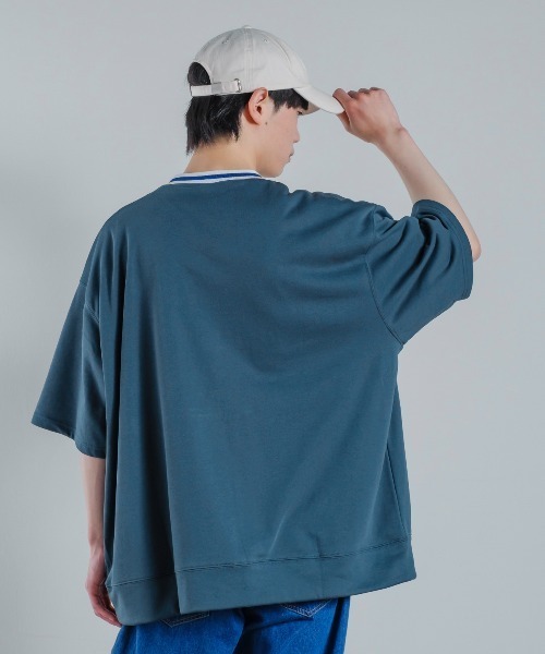 improves(インプローブス)の「スウェット ロゴワッペン オーバーサイズ Vネック Tシャツ(Tシャツ/カットソー・メンズ・アッシュ/グリーン/ダークブルー・MEDIUM/LARGE)」の15枚目の写真