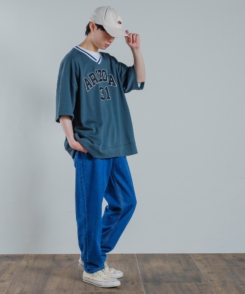 improves(インプローブス)の「スウェット ロゴワッペン オーバーサイズ Vネック Tシャツ(Tシャツ/カットソー・メンズ・アッシュ/グリーン/ダークブルー・MEDIUM/LARGE)」の19枚目の写真