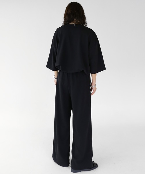 minsobi（ミンソビ）の「7分袖ドレープカットソー（Tシャツ/カットソー・メンズ・ブラック/ホワイト・FREE）」の13枚目の写真