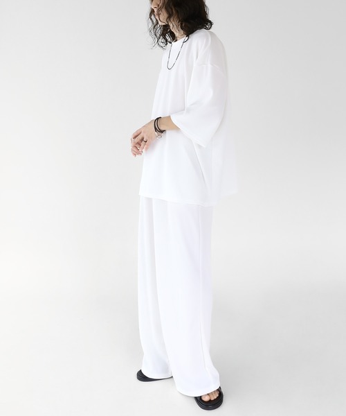 minsobi（ミンソビ）の「7分袖ドレープカットソー（Tシャツ/カットソー・メンズ・ブラック/ホワイト・FREE）」の19枚目の写真