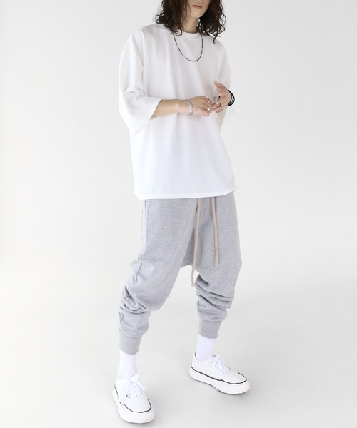 minsobi（ミンソビ）の「7分袖ドレープカットソー（Tシャツ/カットソー・メンズ・ブラック/ホワイト・FREE）」の20枚目の写真