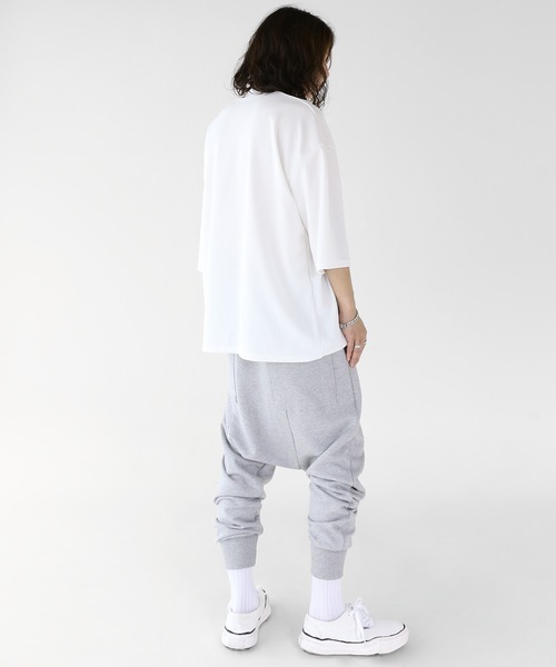 minsobi（ミンソビ）の「7分袖ドレープカットソー（Tシャツ/カットソー・メンズ・ブラック/ホワイト・FREE）」の12枚目の写真