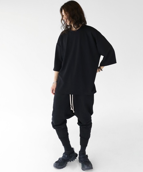 minsobi（ミンソビ）の「7分袖ドレープカットソー（Tシャツ/カットソー・メンズ・ブラック/ホワイト・FREE）」の10枚目の写真