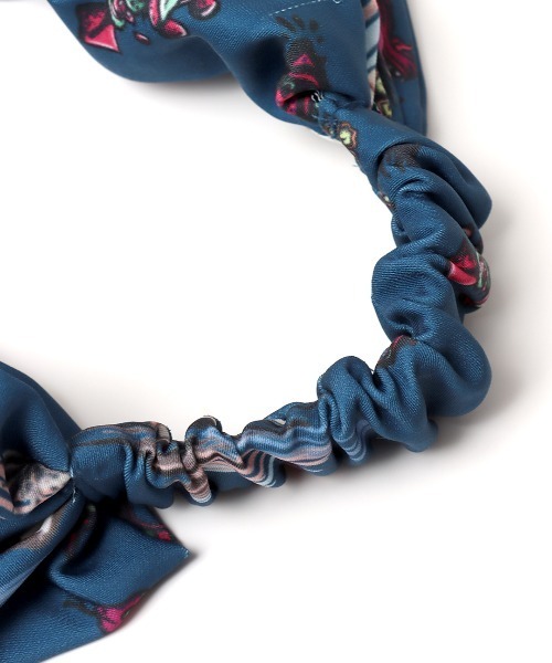 チチカカ（チチカカ）の「メキシコアロハヘアバンド（ヘアバンド・レディース・ネイビー/オフホワイト・FREE）」の5枚目の写真