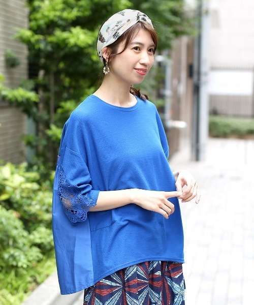 チチカカ（チチカカ）の「メキシコアロハヘアバンド（ヘアバンド・レディース・ネイビー/オフホワイト・FREE）」の7枚目の写真