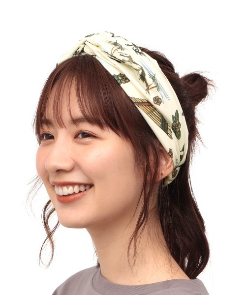 チチカカ（チチカカ）の「メキシコアロハヘアバンド（ヘアバンド・レディース・ネイビー/オフホワイト・FREE）」の10枚目の写真