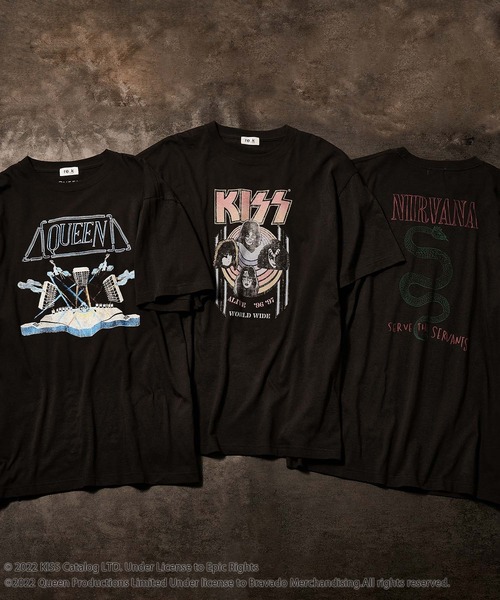 re_k by JUNRED（レクバイジュンレッド）の「GOOD ROCK SPEED×re_k by JUNRED / アソートヴィンテージライクバンドTee（Tシャツ/カットソー・メンズ・ブラック系その他2/ブラック系その他/ブラック/スミクロ/ブラック系その他3・M/S/L）」の12枚目の写真