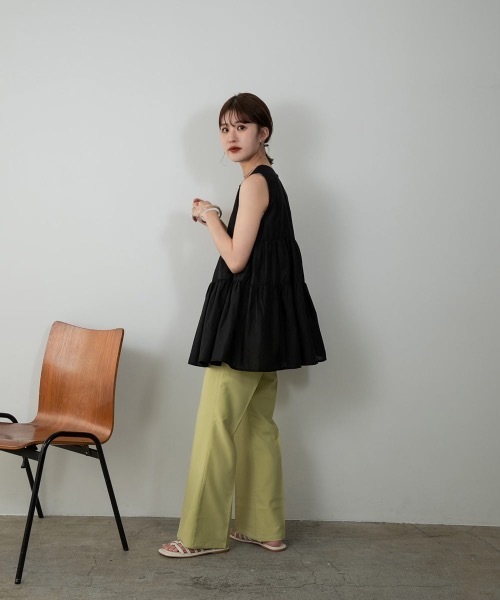 Amiur（エミレ）の「no sleeve tiered blouse（シャツ/ブラウス・レディース・ホワイト/ブラック/ラベンダー・FREE）」の19枚目の写真